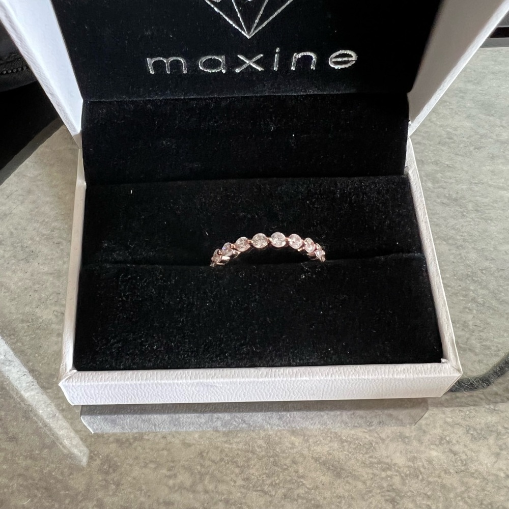 New Eternity Round Stackable Simulated Diamond Ri… - image 1